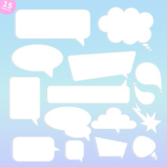 Fifteen light and funny balloons.