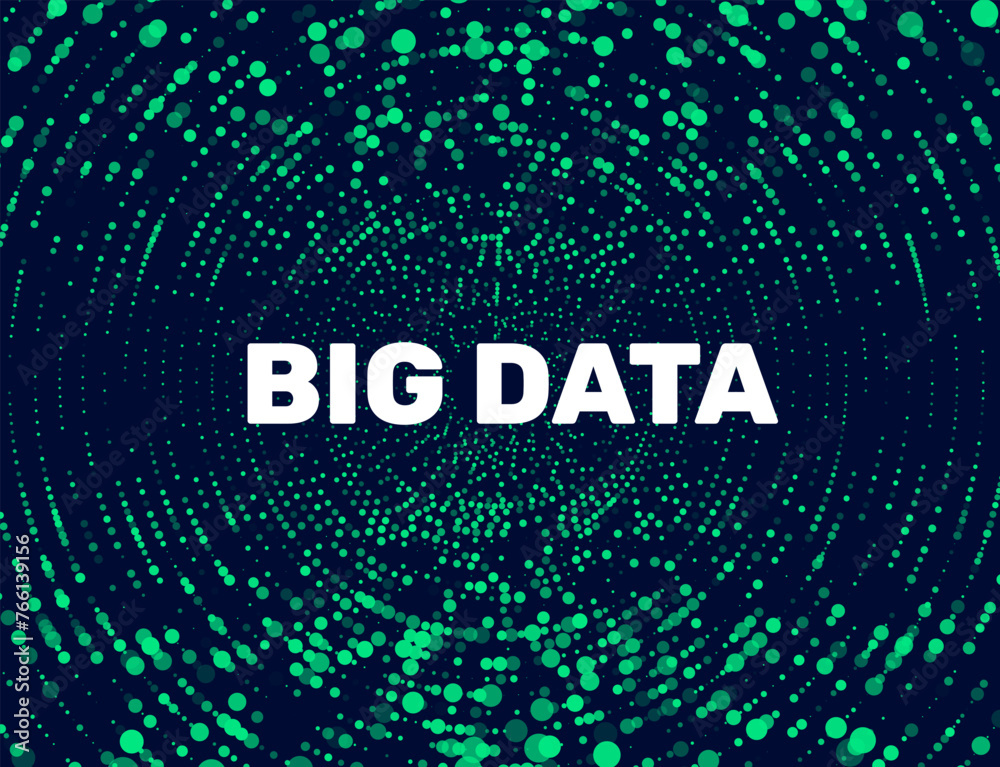 Aufkleber Big Data Visualization Abstract Background. Futuristic Science Finance Infographic Design. Complex Visual Data Circles. Abstract Data Graph. Vector Illustration.