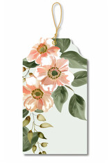wedding gift tags with floral label.
