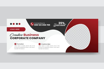 Creative modern business social media cover web banner design template