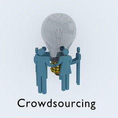 Crowdsourcing - networking concept - 766140333