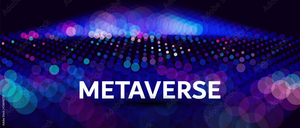 Aufkleber Metaverse Abstract Background. Glowing Particles Data Wave. Digital Network Cyber Big Data Flow. 3D Surface Vector Fields. Vector Illustration. Virtual Reality Cyber Space Metaverse Backdrop.