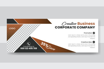 Creative modern business social media cover web banner design template