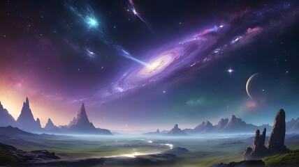 landscape with stars