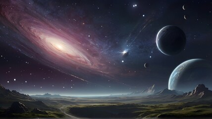 sky with moon and stars