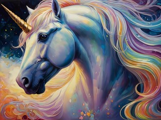 Obraz na płótnie Canvas fantasía unicornio