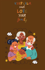 vector illustration of family day, where each family has its own activities, for example gathering in the same family room, holidays, sports with the family.