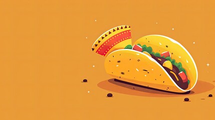 Greeting Card and Banner Design for Social Media or Educational Purpose of National Burrito Day Background