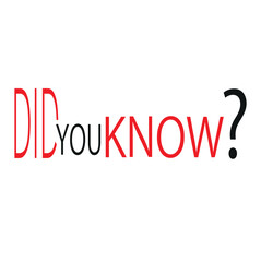 did you know sign on white background