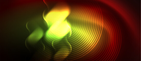 Neon magic light design. Vector Illustration For Wallpaper, Banner, Background, Card, Book Illustration, landing page