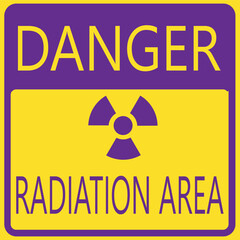 Obraz premium Radiation area warning sing, cauntion and danger sing x- ray radiation vector icon