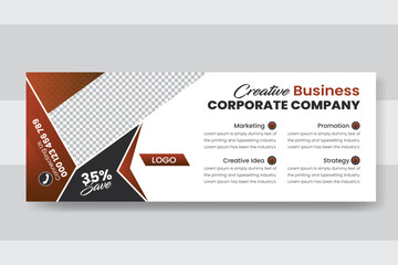 Creative modern business social media cover web banner design template