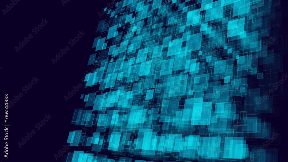 Fototapete Hi Tech Network Connection Grid. 3D Technology Style Baner Design. Technology Vector Illustration. Futuristic Design for Technology or Science Event. Abstract Perspective Grid.