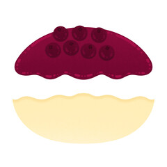 Cute Cake With Topping Blueberry Jam And Blueberry Fruit Cartoon Cute Bakery Cartoon Cute Bun Cartoon illustration Cute Cake Cartoon illustration Cute Cupcake Cartoon illustration Fruit Cake