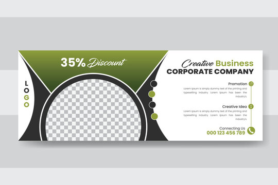 Creative modern business social media cover web banner design template