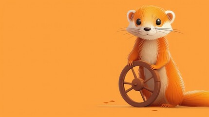 Obraz premium Greeting Card and Banner Design for Social Media or Educational Purpose of National Ferret Day Background