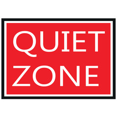 quiet zone sign. vector icon