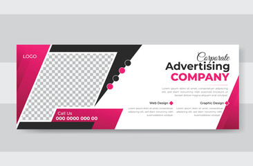 Creative modern business social media cover web banner design template