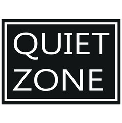 quiet zone sign. vector icon