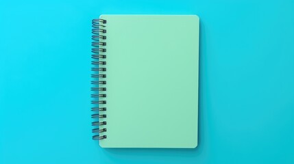 A clean notebook for writing on a colored background, the concept of education, workplace,...