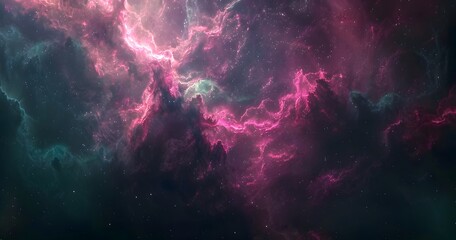 Purple Space Nebulae: Captivating Wonders of the Cosmos - obrazy, fototapety, plakaty