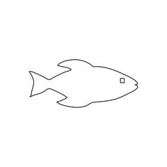 Fish single line art.one continuous line drawing of fish Vector illustration.