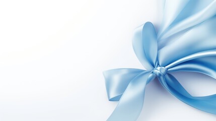 Abstract blue ribbon on a light background. Texture. A place for the text.