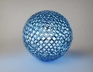 Abstract blue sphere, 3d render colourful background