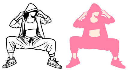 Street Dance Girl Illustration.