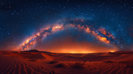 Starry Sky over the Desert - obrazy, fototapety, plakaty