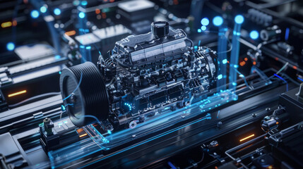 A precision-engineered engine control module (ECM), with advanced programming and real-time monitoring, optimizing fuel delivery and ignition timing for maximum efficiency and power output