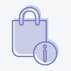 Icon Info. related to Contactless symbol. Two Tone Style. simple design editable. simple illustration
