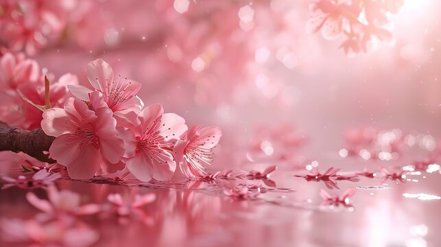 cherry blossom, spring image, loop animation ,Generative ai,