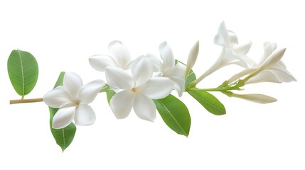 Fragrance and sweet smell jasmine flowers bouquet . Jasmine flower is the flower used in cosmestic industrial, rituals, religious ceremonies, adore the buddha and the symbol for Thai mother's day  - obrazy, fototapety, plakaty