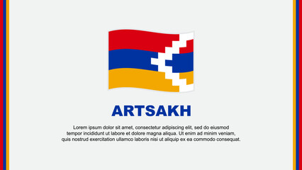 Artsakh Flag Abstract Background Design Template. Artsakh Independence Day Banner Social Media Vector Illustration. Artsakh Cartoon
