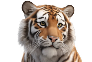 Obraz premium realistic 3d tiger isolated on white background