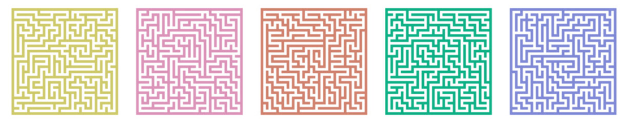 Maze Labyrinth with Entry and Exit. Find the Way Out Concept. Transportation Logistics Abstract Background Concept. Business Path Concept.