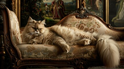 Feline Elegance Portrait of Aristocracy - obrazy, fototapety, plakaty