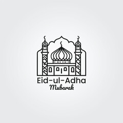 eid ul adha mubarak  vector graphics tshirt logo design social media post