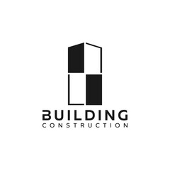 Vector logo icons building construction creative simple design