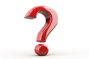 a red question mark on a white background