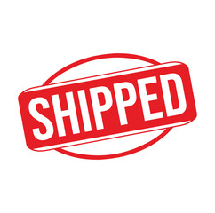 Shipped Rubber stamp design. VECTOR ILLUSTRATION. 