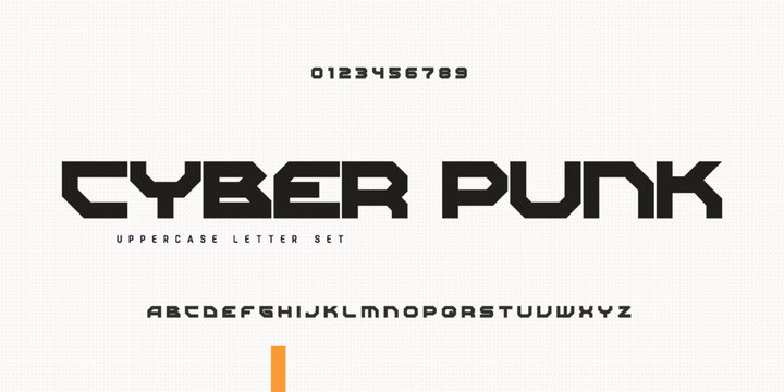 Vector thin linear sans uppercase letter set, alphabet, typography