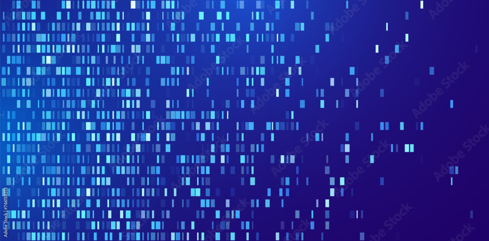 Fototapete Abstract Blue Technology Background. Binary Computer Code. Programming Coding Hacker concept. Vector Background Illustration.