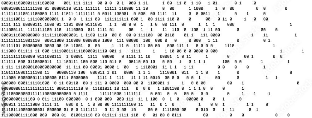 Fototapete Abstract Matrix Background. Binary Computer Code. Coding Hacker concept. Vector Background Illustration.