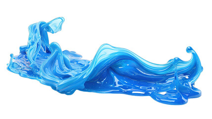 Opaque creamy blue liquid