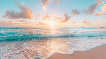 Sunset sky beach sand and landscape nature