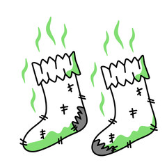 smelly sock Vector Handdrawn Illustration 