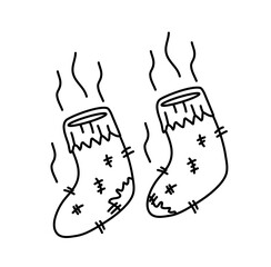 Outline style smelly sock 