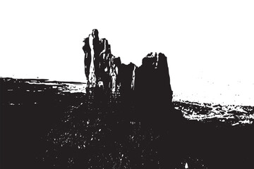 black grunge texture on white background, vector illustration grunge overlay background texture - obrazy, fototapety, plakaty